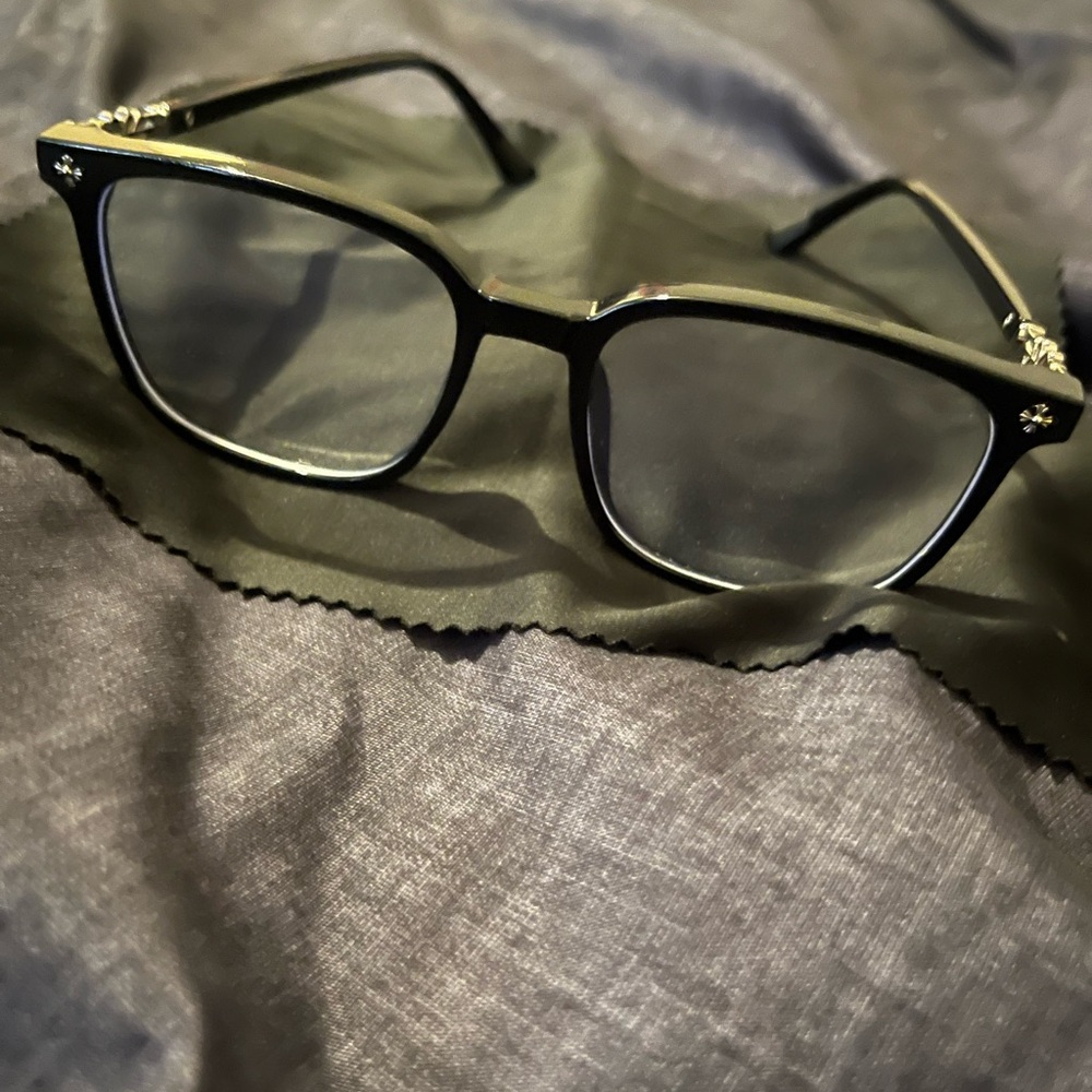 Chrome Hearts Black Modern Rectangular Glasses